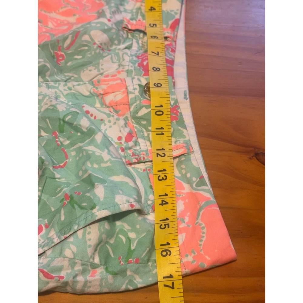 Lilly Pulitzer Callahan Shorts Pink Green Floral Tropical Print Size 2 - Picture 8 of 10